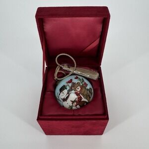 Susan Winget Christmas Ornament Forest Friends Hand-painted Glass‎ Inner Beauty